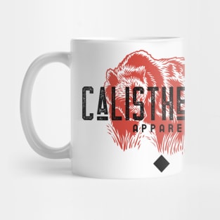 CALISTHENICS APPAREL - red bear graphic Mug